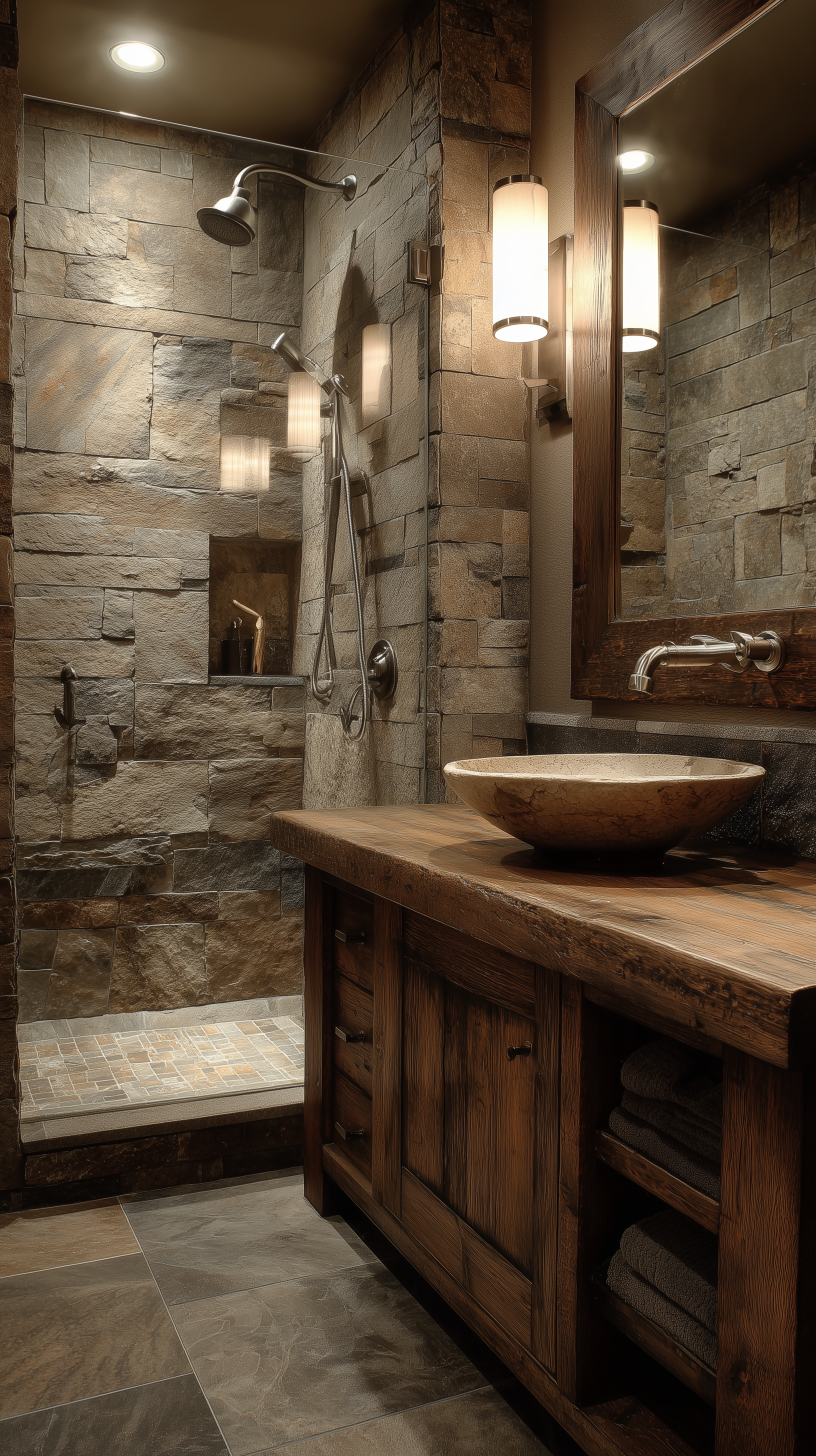Rustic Ranch Guest Bath